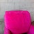 Hollywood Regency 1950s Vintage Hollywood Regency Pink Velvet Armchair & Ottoman With Ruffle Skirt For Sale - Image 3 of 7