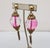 Mid-Century Modern Vintage 1960s Signed Castlecliff Clear/Pink Glass Drop Dangle Clip Earrings- 2 Pieces For Sale - Image 3 of 9