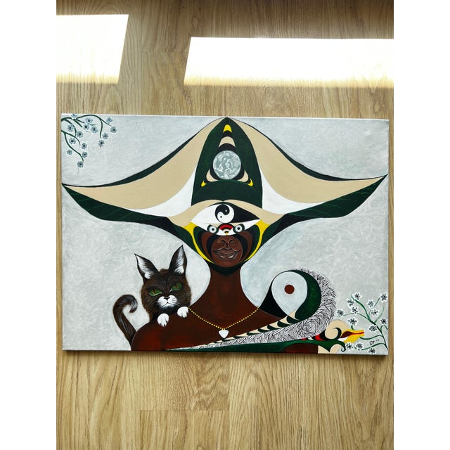 Abstract I Was Here Before, Acrylic Painting by Oladayo Thomas, (2023) For Sale - Image 3 of 4