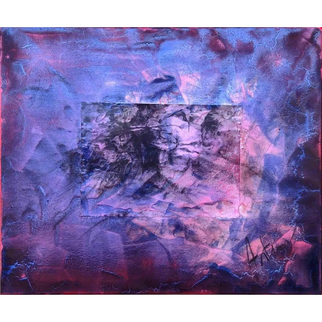 Artemio Ceresa, Scorci d'Infinito Red Border n.1, Mixed Media, 2023 For Sale