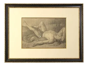 Large Figural Study in Pencil