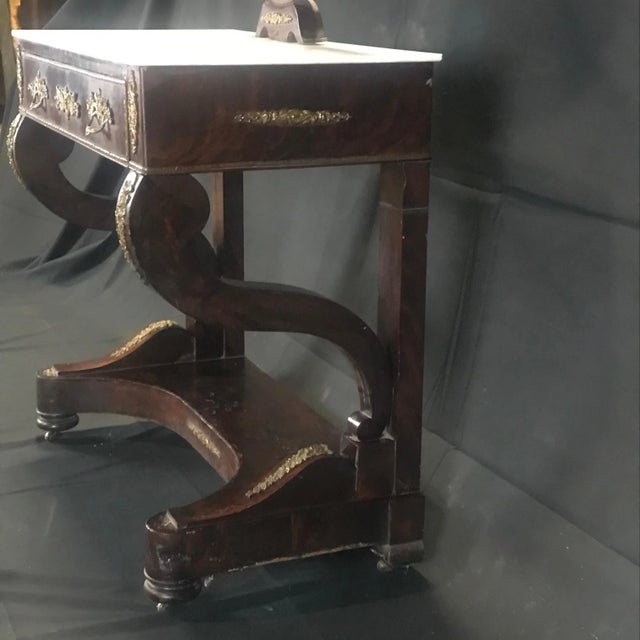 Lavish Charles X Mahogany Empire Dressing Table For Sale - Image 4 of 13