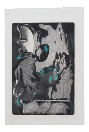 1960s Vintage Annette Robyns Etching Print