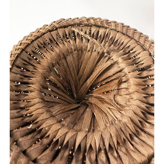 1960s Vintage 1960s Philippines Alat Fish Creel Bamboo Basket & Funnel For Sale - Image 5 of 7