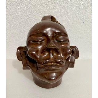 Colin Webster Watson, New Zealand Modernist Abstract Bronze Maori Head Sculpture Colin Webster Watson, 1967 For Sale