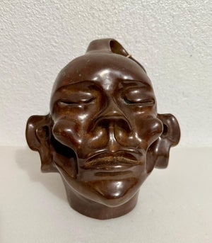 Colin Webster Watson, New Zealand Modernist Abstract Bronze Maori Head Sculpture Colin Webster Watson, 1967