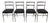 Otto Gerdau Chrome and Black Naugahyde Dining Chairs Circa 1960s - Set of Four For Sale