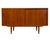 Vintage Danish Mid Century Modern Credenza or Sideboard featuring a clean, minimalist case design and warm teak veneer...