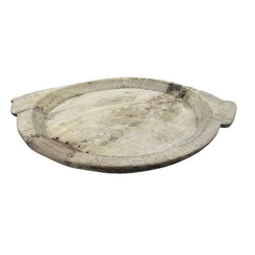 Farmhouse Vintage Wooden Parat Bowl For Sale - Image 3 of 5