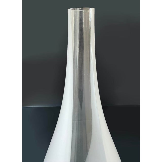 White Murano Glass Vase For Sale - Image 4 of 6