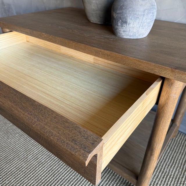 Denmark White Oak Night Stand With Soft Close Drawer in Montana Brown - 30" For Sale - Image 4 of 8