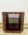 Art Deco 1940s Vintage Console Table Rectangle Lower Shelves Leather Top Curved Corners Inlays For Sale - Image 3 of 10