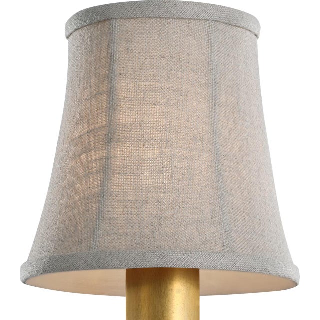Transitional Visual Comfort Signature 4" Natural Linen Soft Empire Shade For Sale - Image 3 of 3