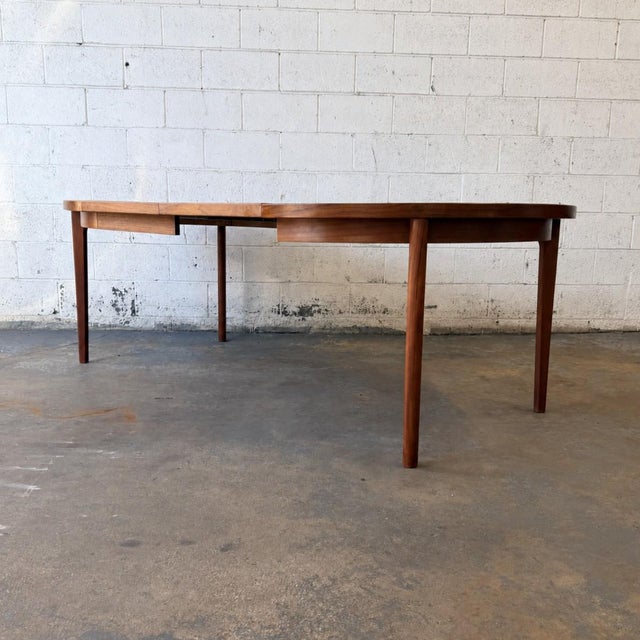 Mid 20th Century Vintage Danish Modern Round Teak Dining Table With 2 Extension Leaves, 1960s Vejle Mobelfabrik For Sale - Image 5 of 11