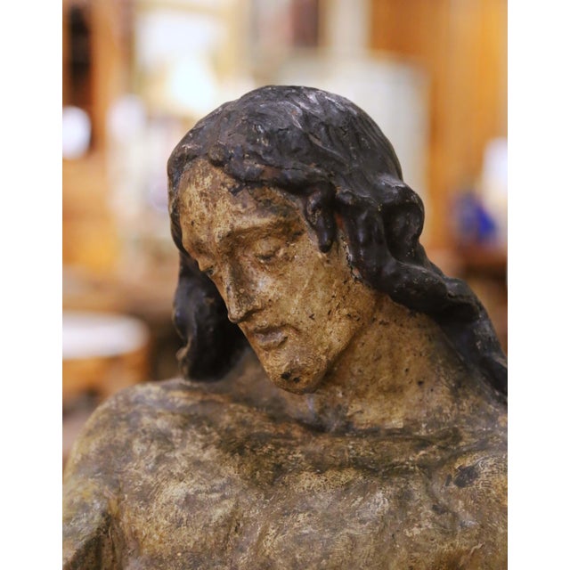 Tan Late 18th Century Italian Polychromed and Painted Papier-Mâché Figure of Christ For Sale - Image 8 of 11
