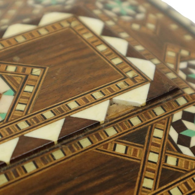Marquetry Inlay Jewelry Trinket Box, 1970s For Sale - Image 10 of 18