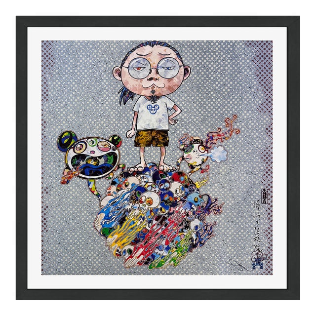 Takashi Murakami, Mr. Dob Comes to Play His Flute (Framed Hand Signed Lithograph), 2013 For Sale