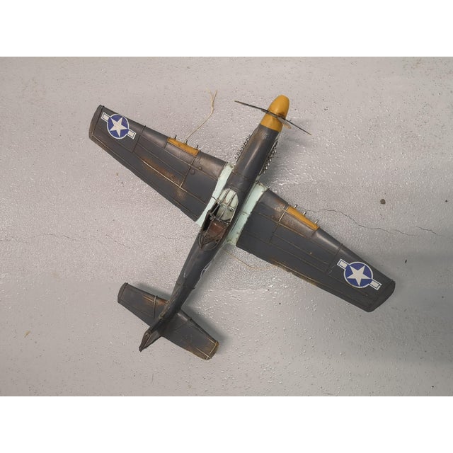 North American P-51 Mustang WWII Metal Model Plane Miniature Metal. Dimensions: Height 3.9" / 10 cm Width 20" / 51 cm...
