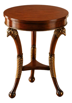 Italian Empire Olive Ash Burl Falcon Accent Table