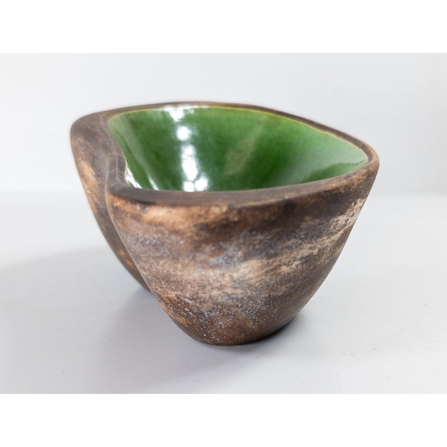 Mid-Century Modern Mid-Century Modern California Art Pottery Bowl, Signed For Sale - Image 3 of 11