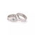 Contemporary Hermes Diamond 18k White Gold Interlock Double Band Ring, Size 5 For Sale - Image 3 of 6