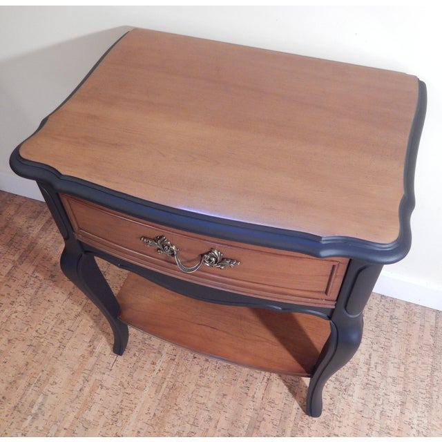 French Provincial Vintage French Provincial Maple Nightstand For Sale - Image 3 of 5