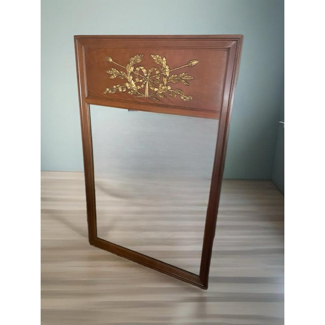French Provincial Vintage Kindel Belvedere Cherry Mirror For Sale - Image 3 of 6