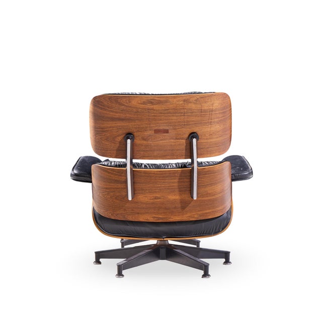 Charles and Ray Eames for Herman Miller Mid Century Eames Lounge Chair and Ottoman For Sale In Chicago - Image 6 of 10