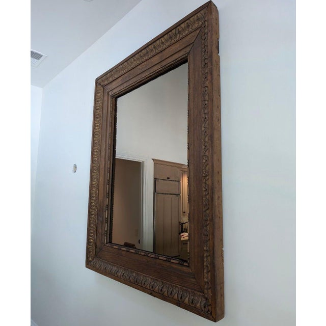 2000 - 2009 Large Carved Wooden Mirror For Sale - Image 5 of 5