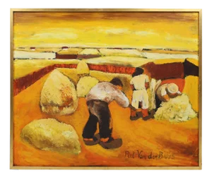 Piet Van Den Buys, Large Landscape, 1950s, Oil on Canvas