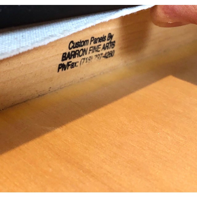 Jonathan FeldschuhLarge Abstract Mixed Media Lacquer Painting Stealthy Glow Scientific Abstraction, 1999 For Sale In Miami - Image 6 of 10