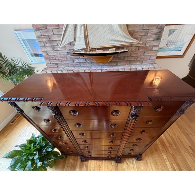 21 Drawer Mahogany Chest of 21 Drawers by Ralph Lauren For Sale - Image 13 of 18