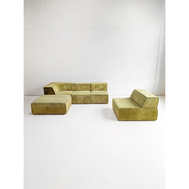 Olive Modular Trio Sofa by Franz Hero & Karl Odermatt for Cor, 1970s, Set of 9 For Sale - Image 8 of 15