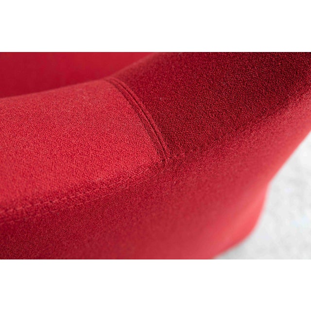 This set of 2 red easy chairs was designed by jane dillon & peter wheeler and produced by kron design in madrid in 1992....