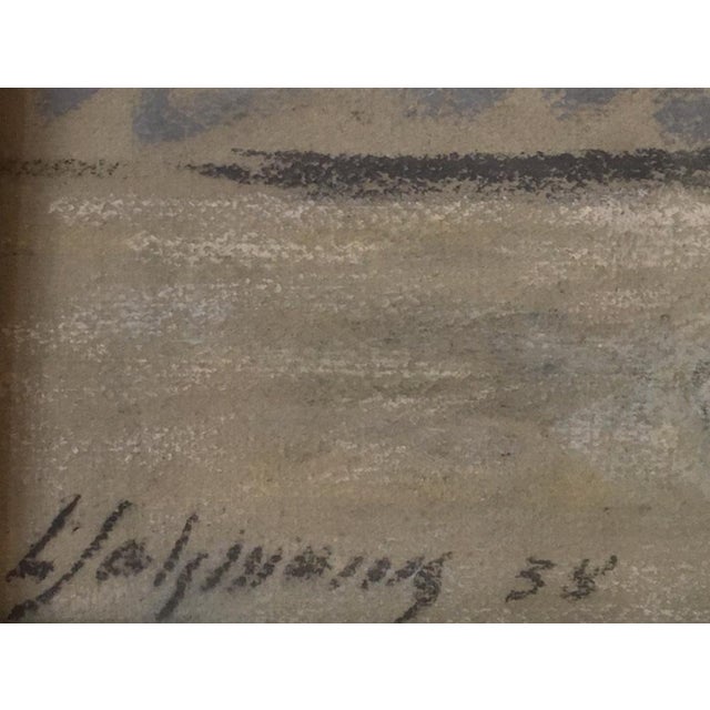 Modern Louis Henri Salzmann, Deux roses en vase, 1938, Pastel on Paper, Framed For Sale - Image 3 of 9