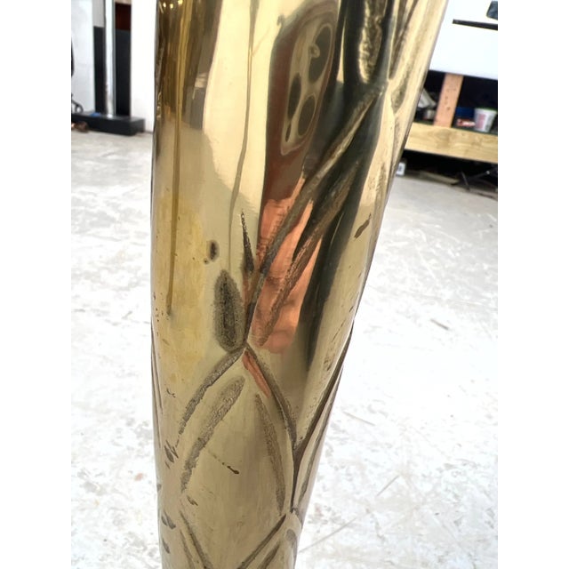 1970s Brass Glit Side Table in the Style of p.e. Guerin For Sale - Image 4 of 8