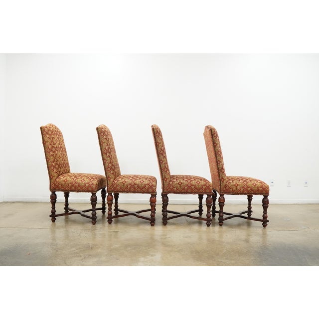 Vintage Designmaster Traditional Upholstered Dining Chairs (Set of 8) For Sale In Austin - Image 6 of 17