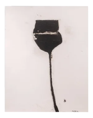 Robert Baribeau "Stem in Black #12", Painting