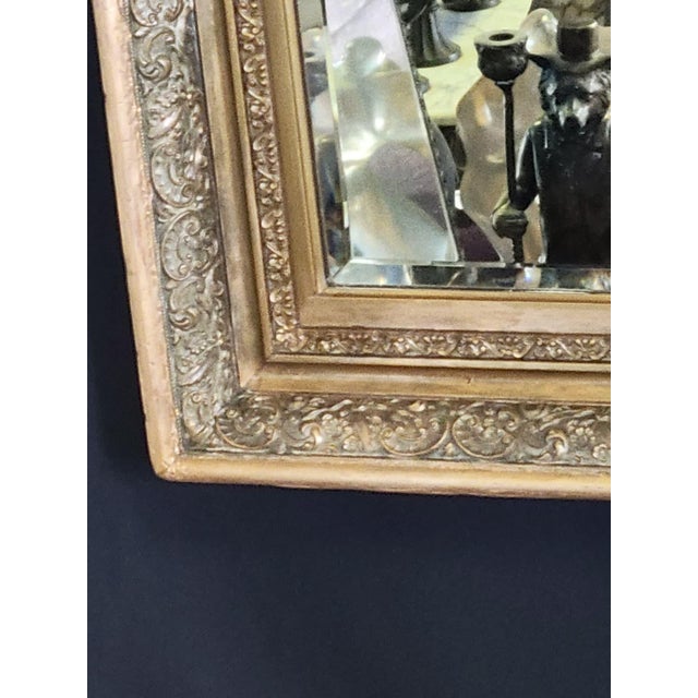19th C French Louis XV Rococo Walnut Gilt Wall Mirror Ornate Gold Frame For Sale - Image 12 of 12