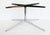 Florence Knoll Florence Knoll Oval Carrara Marble Dining Table, Signed Stainless Steel Base For Sale - Image 4 of 6