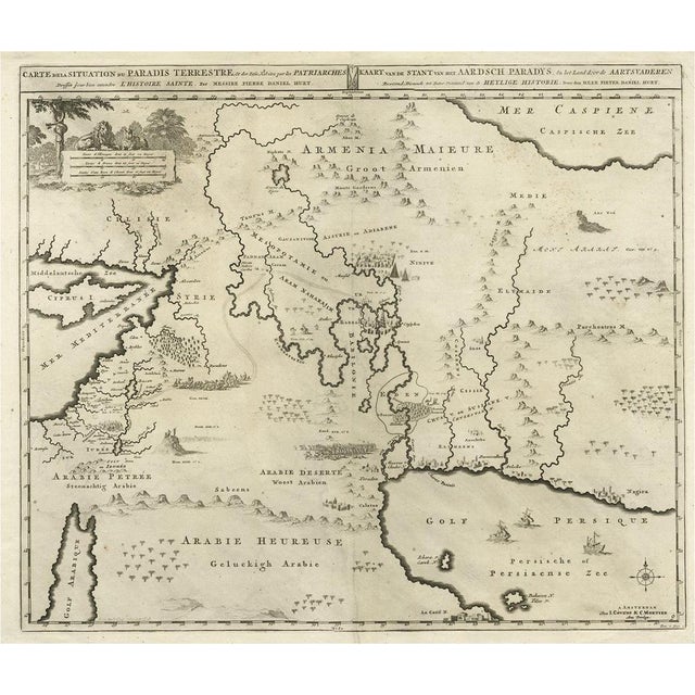 Biblical Map of the Region from the Mediterranean Through the Persian Gulf, 1720 For Sale - Image 5 of 5