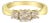 10K Yellow Gold Three Stone Diamond Band Ring (1.00 cttw, J-K Color, I2-I3 Clarity), Size 7.75 For Sale