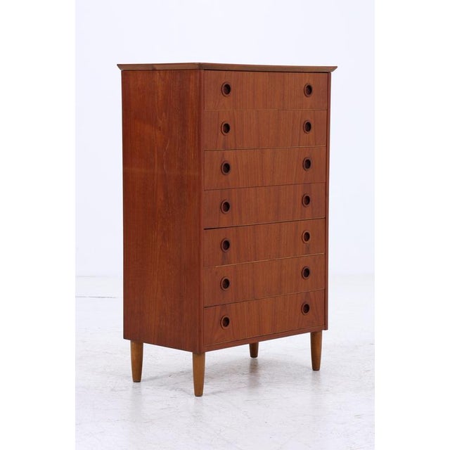 Mid-Century Danish Teak Chest of Drawers, 1960s-1970s For Sale - Image 9 of 11