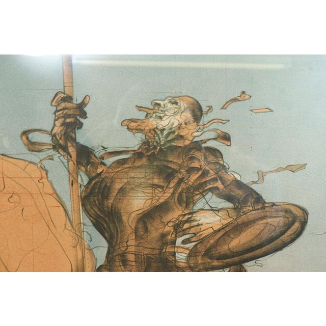 Claude Weisbuch, Surrealist Scene, 1972, Lithograph, Framed, in Flawless conditions. Designed 1970 to 1979 This piece has...