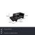 Modern Visavis Leather Set Three-Seater Sofa Couch Chaise Lounge in Black by Brühl, Set of 2 For Sale - Image 3 of 18