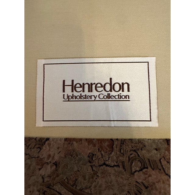 Camel Henredon Floral Accent Slipper Chair For Sale - Image 8 of 8