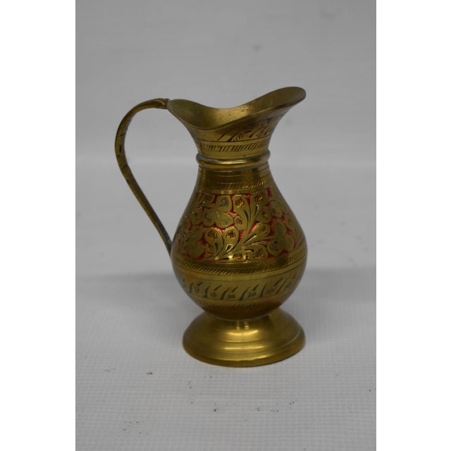 1970s Vintage Indian Brass Vase For Sale - Image 5 of 5
