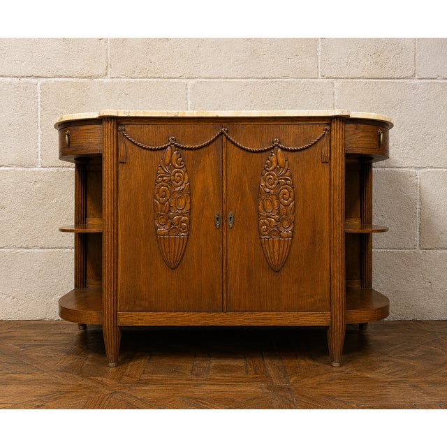 1930s Vintage Art Deco Oak Buffet, 1930s For Sale - Image 5 of 5