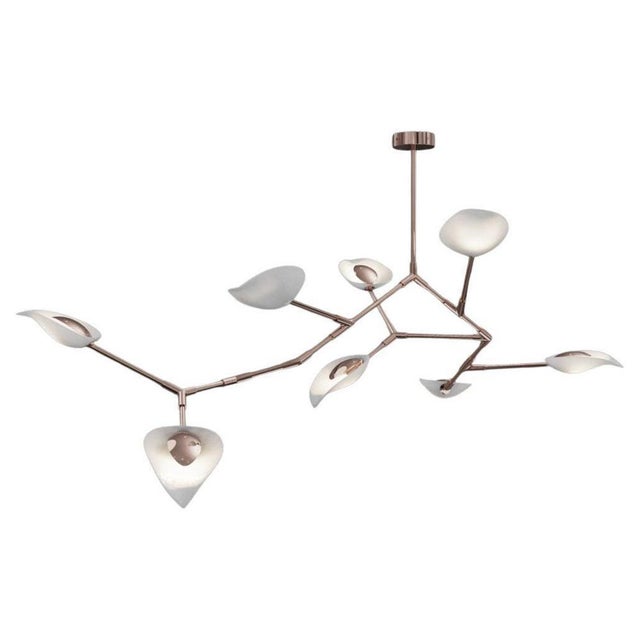 Eight-Lights Pendant Light in Irami Glass and Brass by Aggiolight For Sale - Image 6 of 6