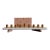 Vintage Stone and Brass Hanukkah Menorah With Western Wall Design For Sale